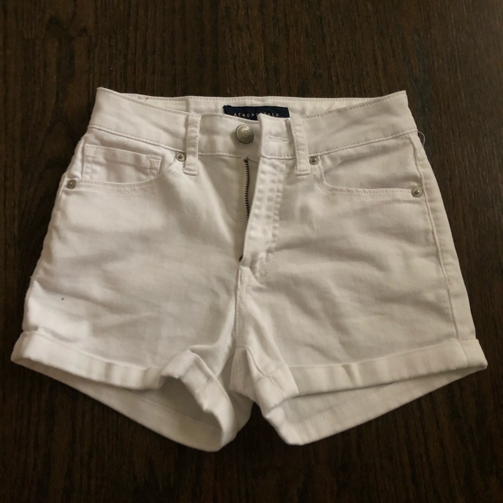 Aeropostale white jean shorts